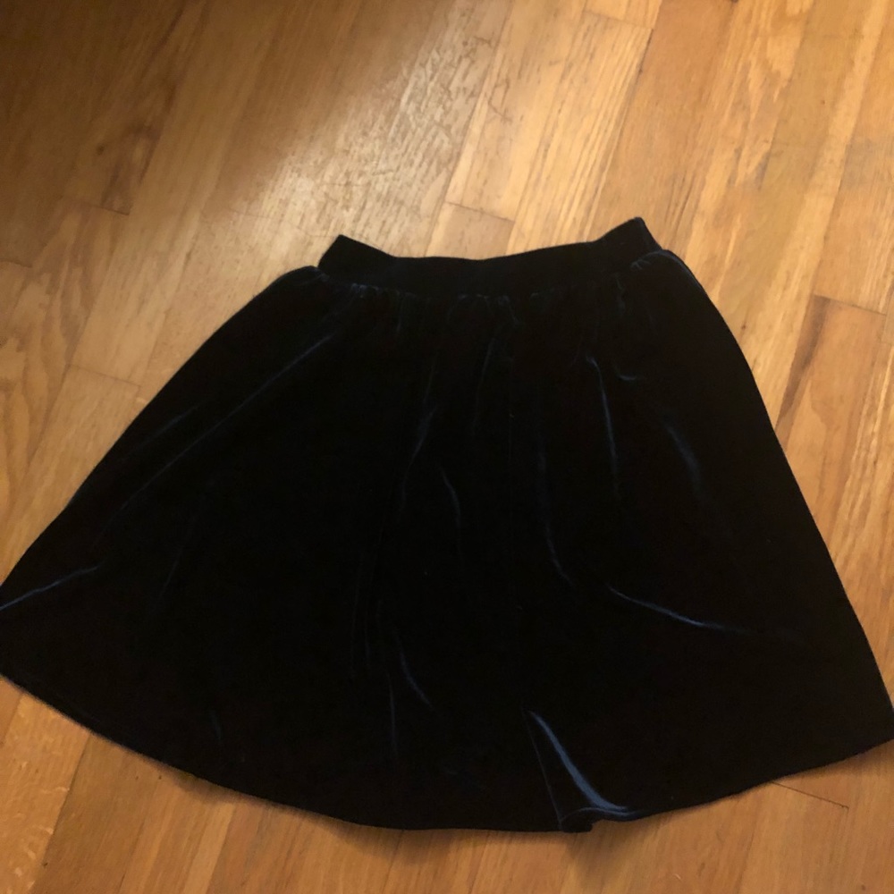 Navy Blue American Apparel Circle Skater Skirt